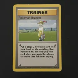 Vintage Non-Holo Rare Pokemon Breeder 76/102 Base Set WotC 1999 - Image 1