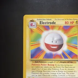 Pokemon Vintage Non-holo Rare Electrode Base Set 21/102 Wotc 1999 - Image 2