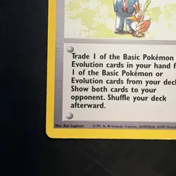 Pokemon Vintage Non-Holo Rare Pokemon Trader 77/102 Base set Trainer WotC 1999 - Image 5