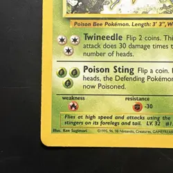 Pokemon Vintage Non-Holo Rare Beedrill 17/102 Base Set WotC 1999 - Image 5
