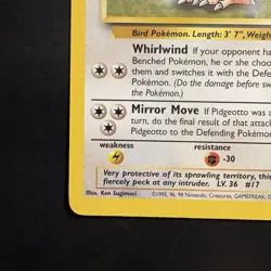 Vintage Pokemon Pidgeotto 22/102 Base Set Non-holo Rare WotC 1999 - Image 5