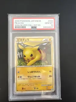 PSA 10 Carte Pokemon Pikachu 032/070 L1 SoulSilver Collezione LEGEND 2009 Giappo - Image 1
