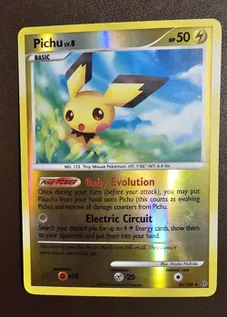 Pokemon Stormfront Pichu 45/100 Reverse Holo Uncommon 2008 LP 🔥 - Image 1