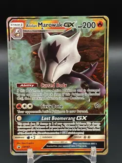 2019 Sun & Moon Alolan Marowak GX SM187 Black Star Promo Pokemon TCG - Image 1
