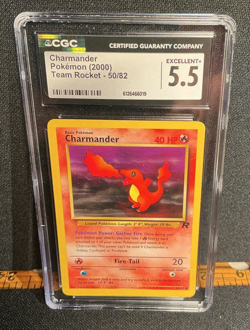 Pokemon TCG Team Rocket Charmander 50/82 CGC 5.5 Graded Slabbed - Image 1