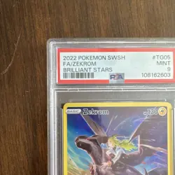 Pokemon TCG Zekrom TG05 Brilliant Stars Ultra Rare Full Art Holo PSA 9 - Image 3