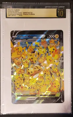 CGC PRISTINE 10 POKEMON CELEBRATIONS JUMBO PIKACHU V-UNION SWSH139-142 - Image 1