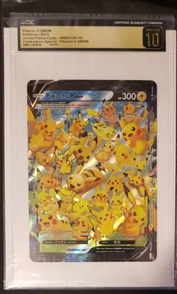 CGC PRISTINE 10 POKEMON CELEBRATIONS JUMBO PIKACHU V-UNION SWSH139-142 - Image 2