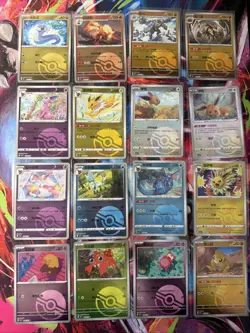 Pokemon 16 Card Lot POKEBALL HOLO Rare Hits Only Prismatic 151 A21 - Image 1