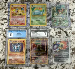 Pokemon Charizard Lot + CGC 8 Machamp Ancient Mew Venusaur VSTAR - Image 1