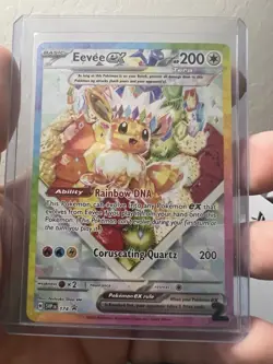 Pokemon Eevee ex 174 Sv: Scarlet & Violet Promo Holo 200 HP Rainbow DNA Quartz - Image 1