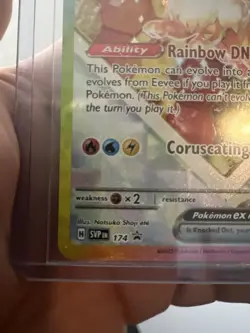 Pokemon Eevee ex 174 Sv: Scarlet & Violet Promo Holo 200 HP Rainbow DNA Quartz - Image 5