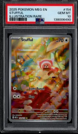 Pokemon TCG Stufful Alt Art Illustration 154/132 PSA 10 - Image 1