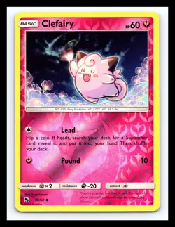 💥 CLEFAIRY Reverse Holo 38/68 Common Hidden Fates POKEMON TCG - Image 1
