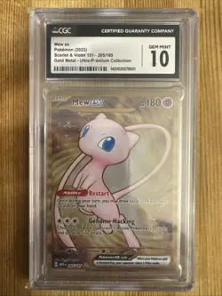 CGC 10 - Mew ex 205/165 METAL Promo - Pokemon 151 Ultra Premium Collection UPC - Image 1