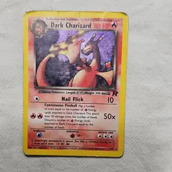 Pokemon Dark Charizard 80HP Rare Team Rocket 4/82 Wizards 2000 Holo Heavy / DMG - Image 1