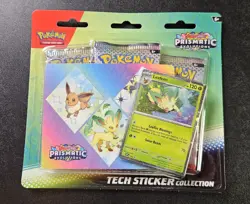 Pokemon Scarlet & Violet Prismatic Evolutions Tech Sticker Pack Leafeon Promo - Image 1