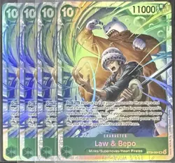 One Piece TCG 4x ST24-004 SR Law & Bepo - English - Foil - Playset - TCG - NM/M - Image 1