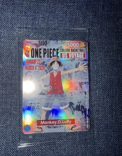 Monkey.D.Luffy College Basketball US Voyage) P-055 One Piece Promotion - Image 1