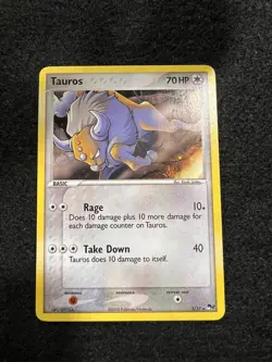 Pokemon Tauros Holo 5/17 from Pop Series 2 in DMG condition! - Image 1