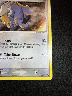 Pokemon Tauros Holo 5/17 from Pop Series 2 in DMG condition! - Image 5