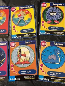 PokeTrivia Lot Of 12 Pokemon Cards Total Hitmonchan, Hitmonlee, And More - Image 4