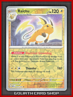 Raichu 026/165 Reverse Holo - Sv: 151 Pokemon TCG - Image 1