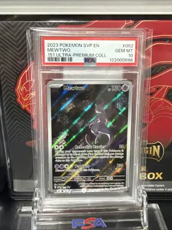 PSA 10 GEM MT 💎 - 2023 Pokemon S&V 151 UPC Black Star Promo Mewtwo #52 - Image 1