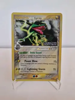 Pokemon Rayquaza #13 Reverse Foil Stamped Ex Delta Specie 2005 English - Image 1