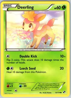 Deerling 13/114 Common Black & White Pokemon Near Mint - Image 1