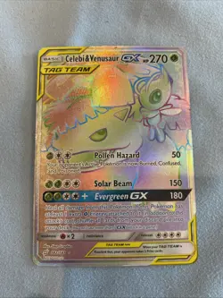 Pokemon Celebi & Venusaur GX Tag Team Rainbow 182/181 Team Up. 6038 - Image 1