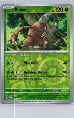 Pokemon Reverse Holo Pinsir SV: Scarlet & Violet 151 127/165 LP - Image 1