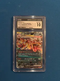 CHARIZARD EX 115/190 2023 POKEMON JAPANESE SV4A-SHINY TREASURE CGC PRISTINE 10 - Image 1