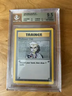 Professor Oak - 88/102 Base Set - 1999 WOTC Unlimited - Pokemon TCG - BGS 9.5 - Image 1