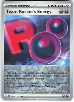 Team Rocket's Energy 182/182 Pokemon SV10: Destined Rivals Reverse Holo - Image 1