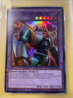 YuGiOh EVIL HERO LIGHTNING GOLEM #LDS3-EN028🔥PSA 10 GEM🔥1st ED-2022 ULTRA RARE - Image 3