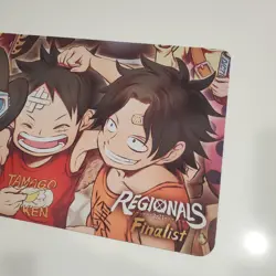 One Piece TCG Regionals 2023 FINALIST Playmat Luffy Ace Sabo Rare Bandai Mat US - Image 2