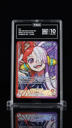 One Piece OP06-001 Uta Alt Art Leader Wings Of The Captain TAG 10 - Image 1