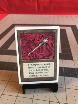 Vintage 1993 MTG Unlimited Edition Disrupting Scepter Card - Image 1