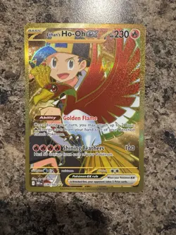 Pokemon TCG: Ethan's Ho-Oh EX Gold Hyper Rare Card 239/182 Destined Rivals - Image 1