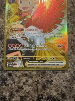 Pokemon TCG: Ethan's Ho-Oh EX Gold Hyper Rare Card 239/182 Destined Rivals - Image 2
