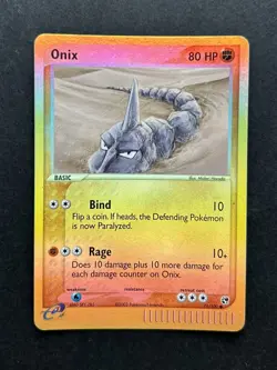 Pokemon Card Onix Ex Sandstorm Reverse Holo Common 71/100 MP - Image 1