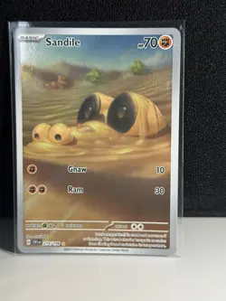 Sandile 216/198 Scarlet Violet Base Set Illustration Rare Card - Image 1
