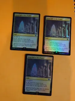 Great Hall of the Citadel x3 LOTR LTR Land Magic the Gathering 3 Card. foil - Image 1