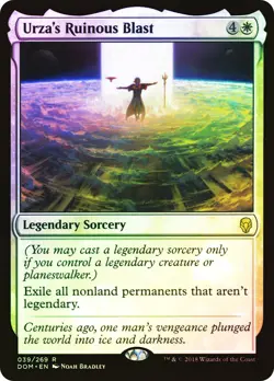 MTG FOIL Urza's Ruinous Blast - Dominaria #039 - Image 1