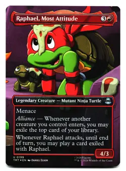 Raphael, Most Attitude (Borderless) #199 Teenage Mutant Ninja Turtles Foil - Image 1