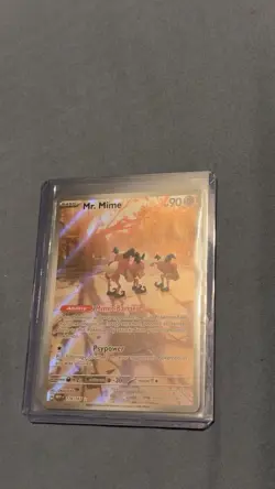 Pokemon Mr. Mime Full Art Illustration Rare Holo 90 HP 179/165 Scarlet & Violet… - Image 3