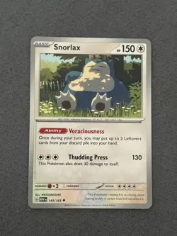 Pokemon TCG Snorlax 143/165 Scarlet & Violet-151 Regular Uncommon NM/M - Image 1