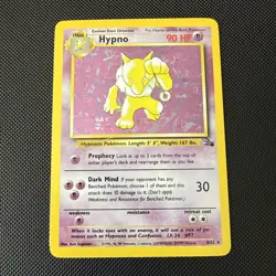 Pokemon TCG- Hypno 8/62 Fossil Holo WOTC - NM/M - pack fresh - Image 1