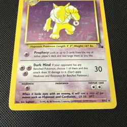 Pokemon TCG- Hypno 8/62 Fossil Holo WOTC - NM/M - pack fresh - Image 2